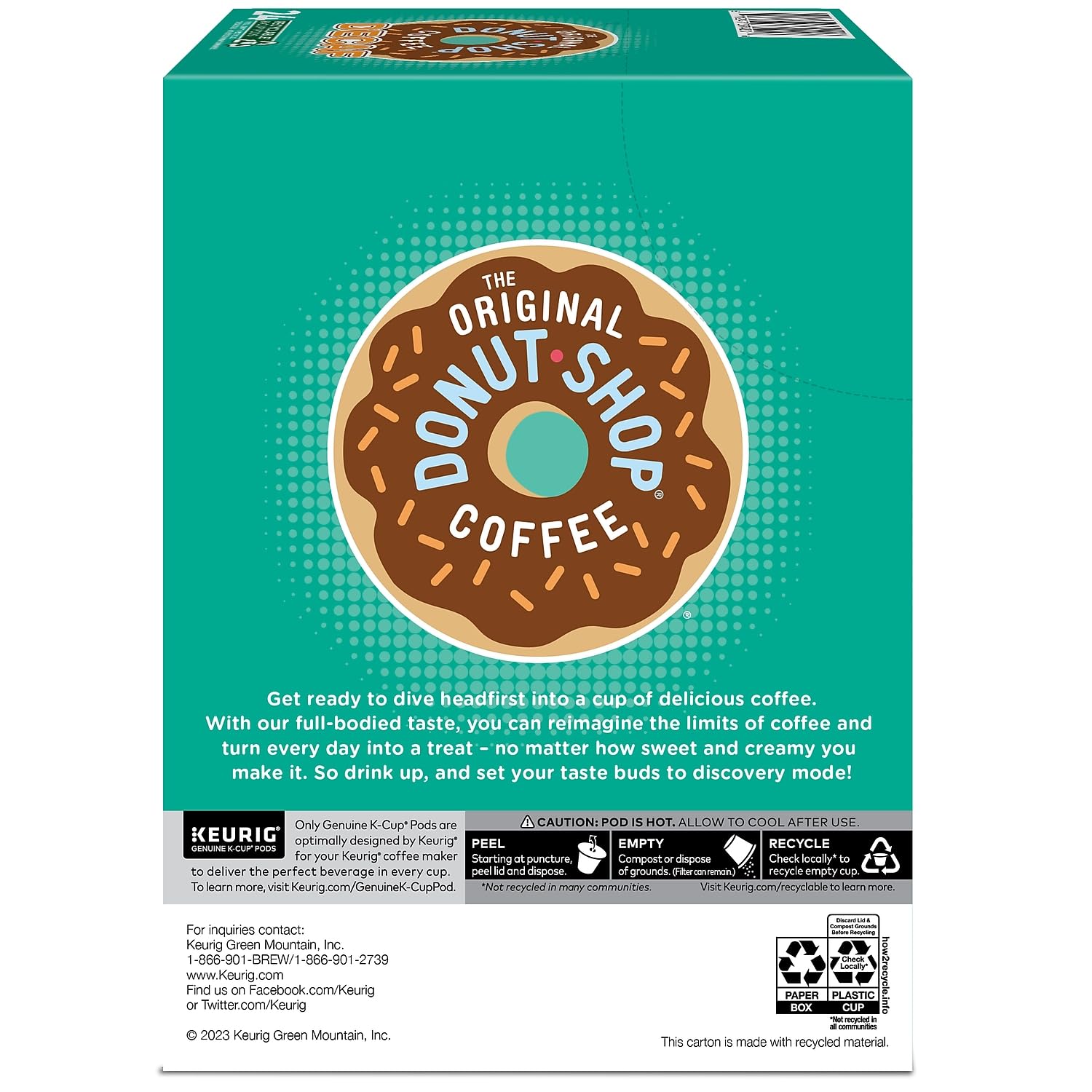 The Original Donut Shop Decaf Keurig Single-Serve K-Cup Pods, Medium Roast Coffee, 96 Count