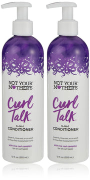 Not Your Mothers Curl Talk Conditioner 3-In-1 12 Ounce Pump (355ml) (2 Pack)