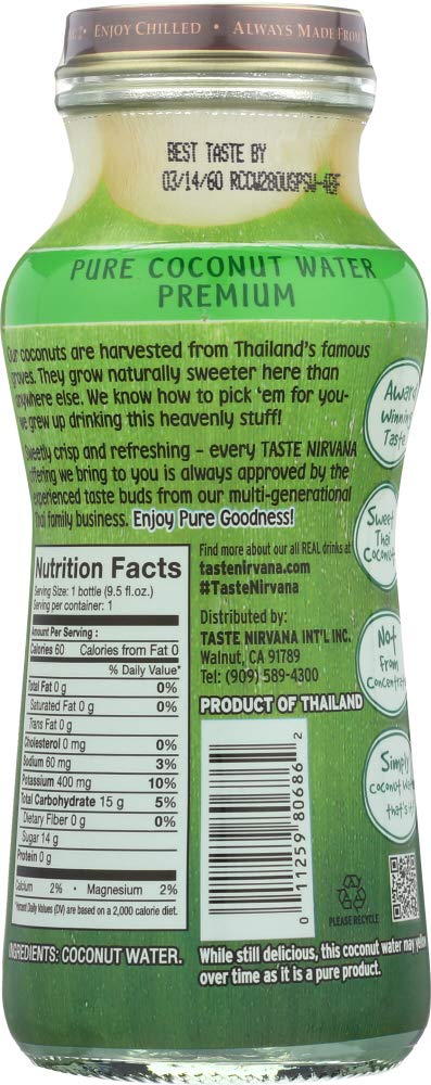 Taste Nirvana Real Coconut Water, 9.5 fl oz