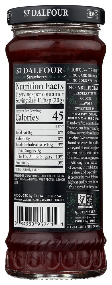 St. Dalfour Deluxe Strawberry Spread, 10 oz (Pack of 3)