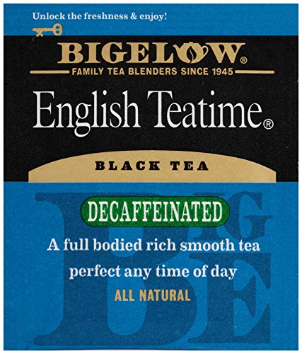 Bigelow Decaffeinated English Teatime Tea 28-Count Boxes (Pack of 6) Premium Bagged Caffeine-Free Black Tea Antioxidant-Rich All Natural Decaffeinated Tea in Individual Foil-Wrapped Bags6