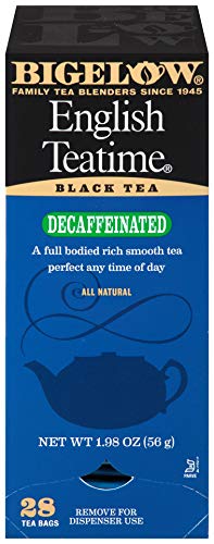 Bigelow Decaffeinated English Teatime Tea 28-Count Boxes (Pack of 6) Premium Bagged Caffeine-Free Black Tea Antioxidant-Rich All Natural Decaffeinated Tea in Individual Foil-Wrapped Bags6