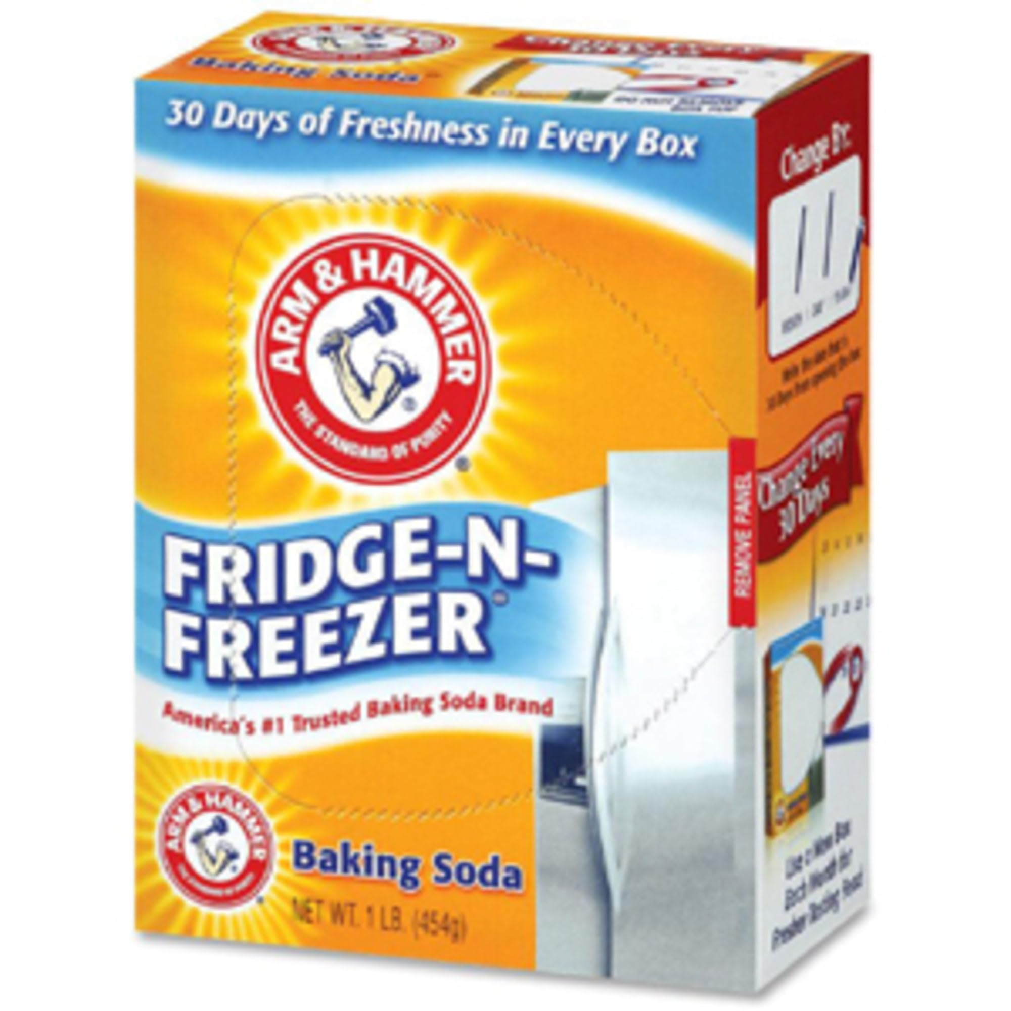 Arm & Hammer Fridge-N-Freezer Baking Soda Odor Absorber, 14 Ounces (Pack of 6)