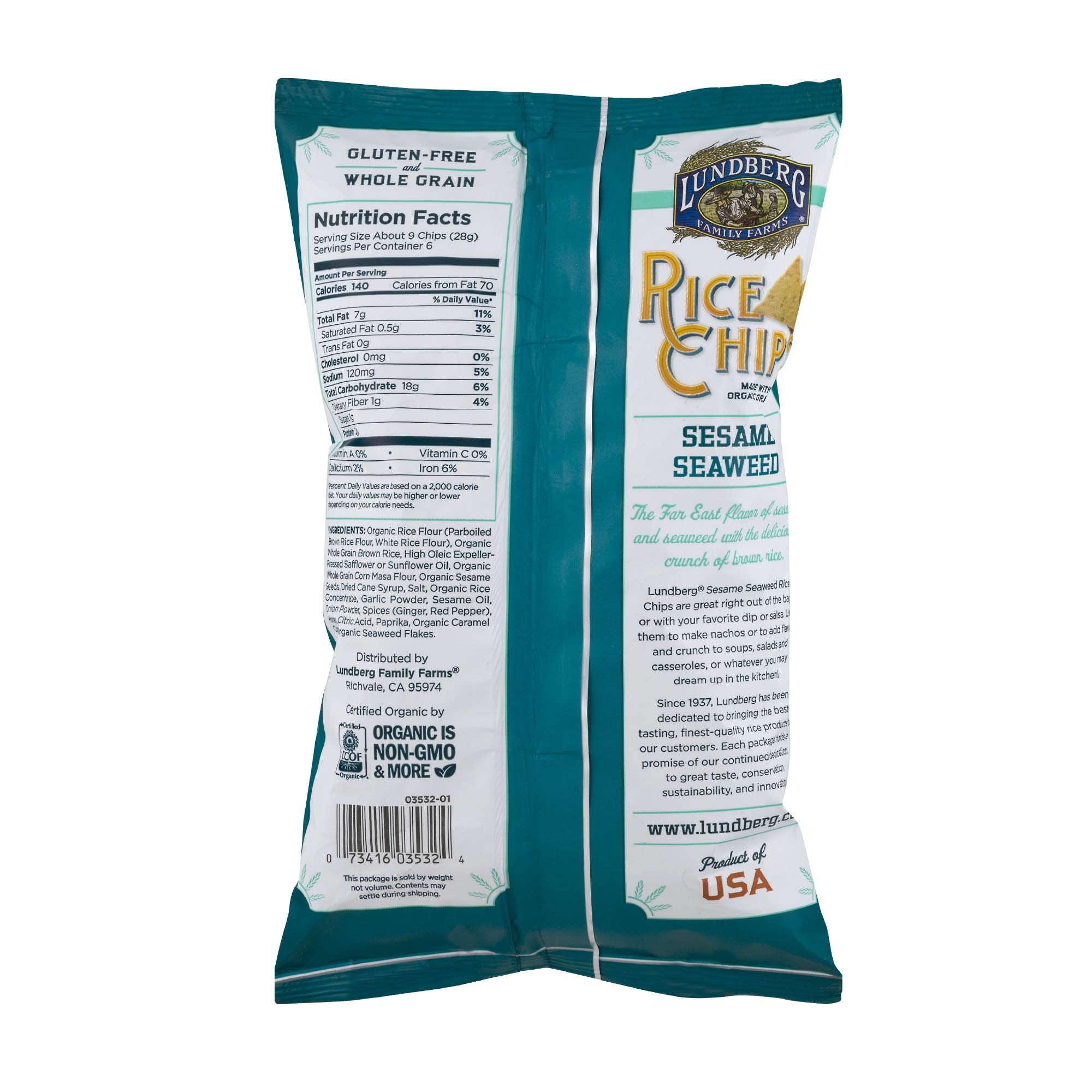 Lundberg Rice Chips Made with Organic Grains