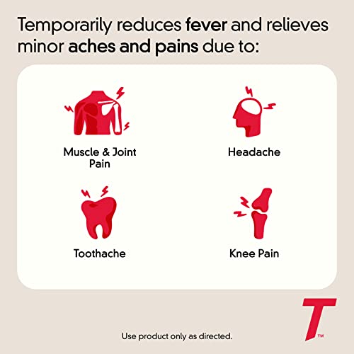 Tylenol Extra Strength Pain Reliever and Fever Reducer Caplets, 500 mg Acetaminophen Pain Relief Pills for Headache, Backache