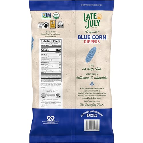 LATE JULY Snacks Organic Tortilla Chips, 10.1-oz. Bag