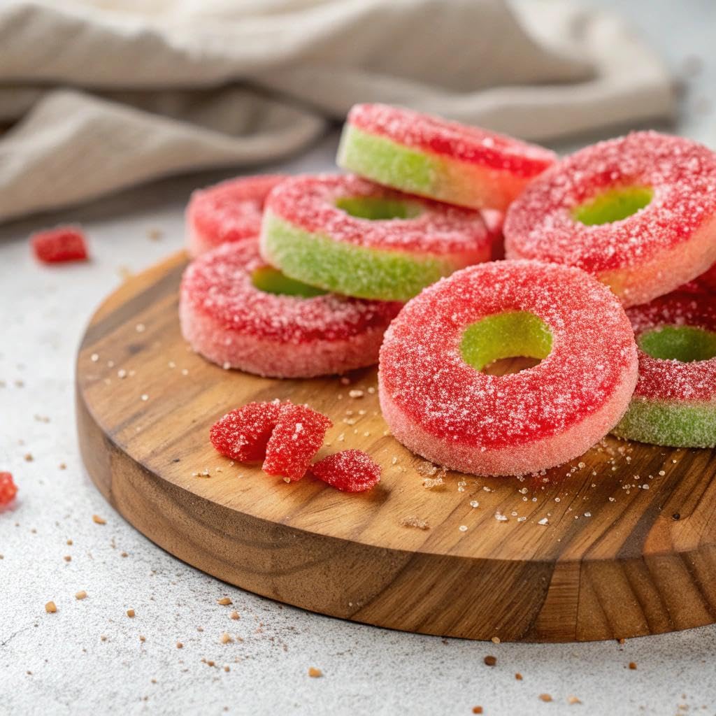 Snak Club Tajin Gummy Candy Fruit Rings, Gummies with Chili and Lime Seasoning, Mild Spice, Gluten-Free and Vegan Snacks