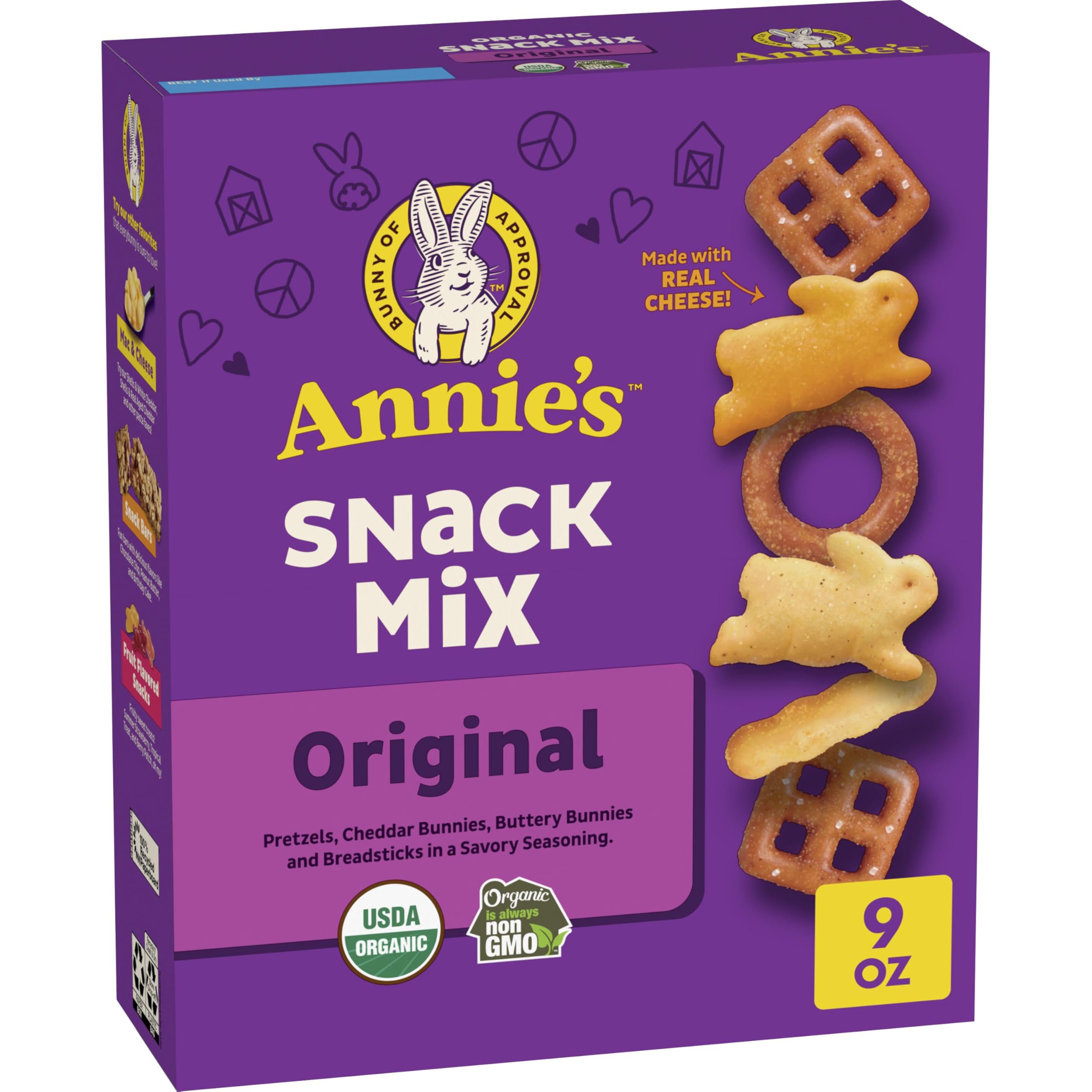 Annie's Cheddar Snack Mix With Assorted Crackers and Pretzels