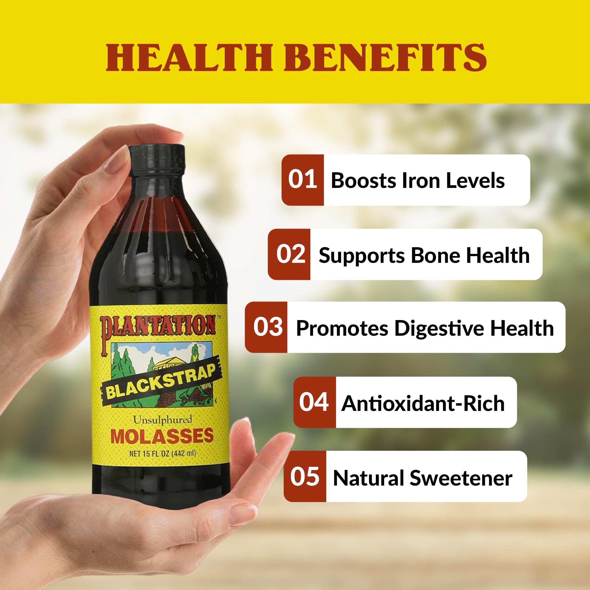 Plantation Blackstrap Molasses 15 oz