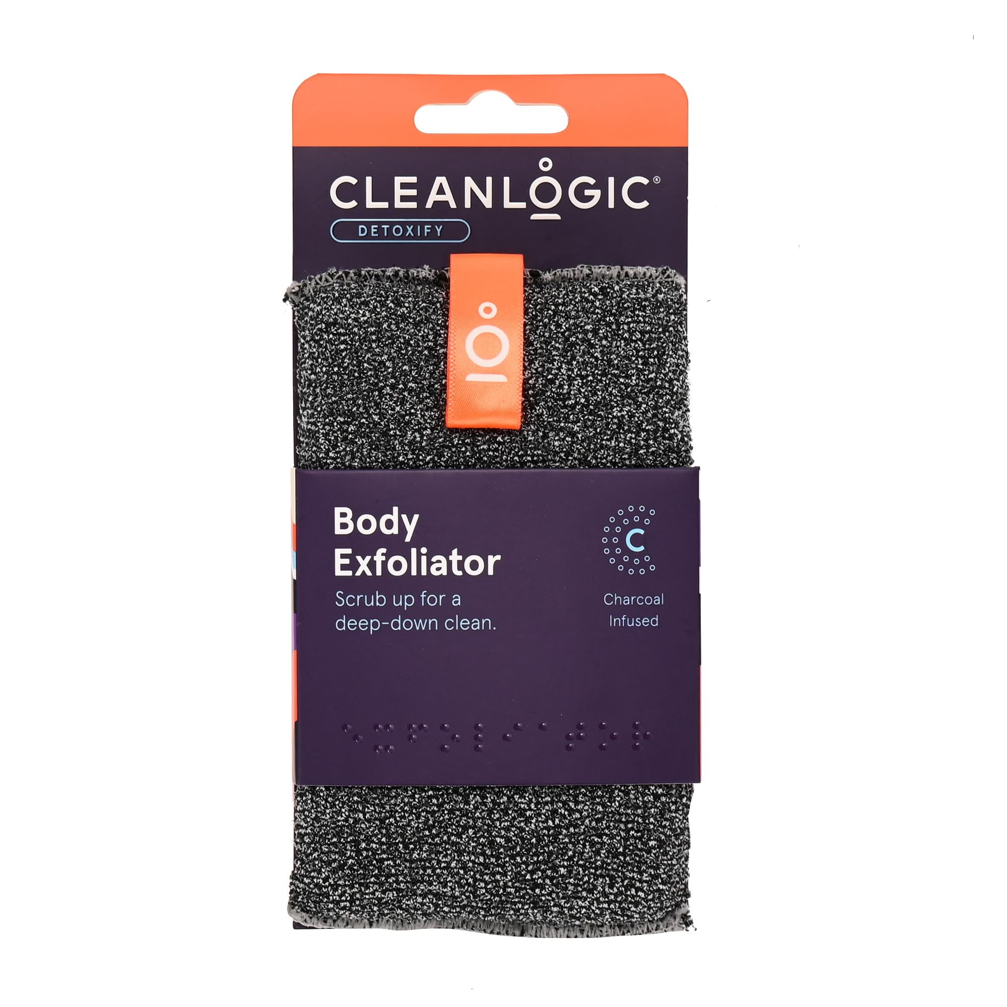 Cleanlogic Detox Purifying Charcoal Body Scrubber (Pack of 1)