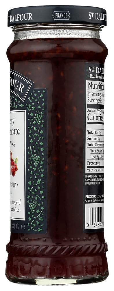 St. Dalfour All Natural Fruit Spread Red Raspberry and Pomegranate -- 10 oz - 2 pc
