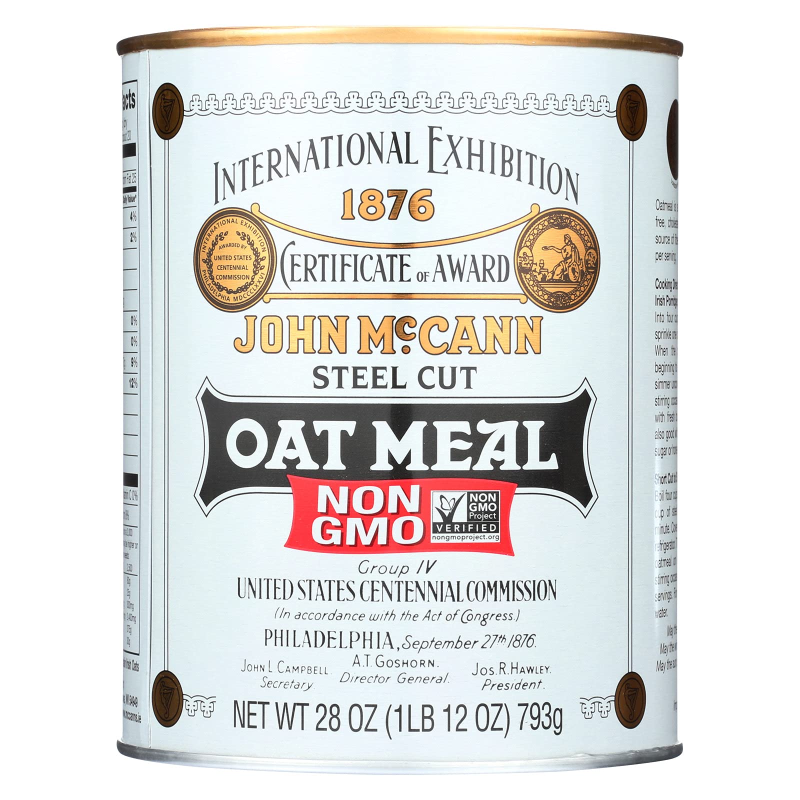 Mccann's Steel Cut Oatmeal, 28-Ounce Tin (Pack of 2)
