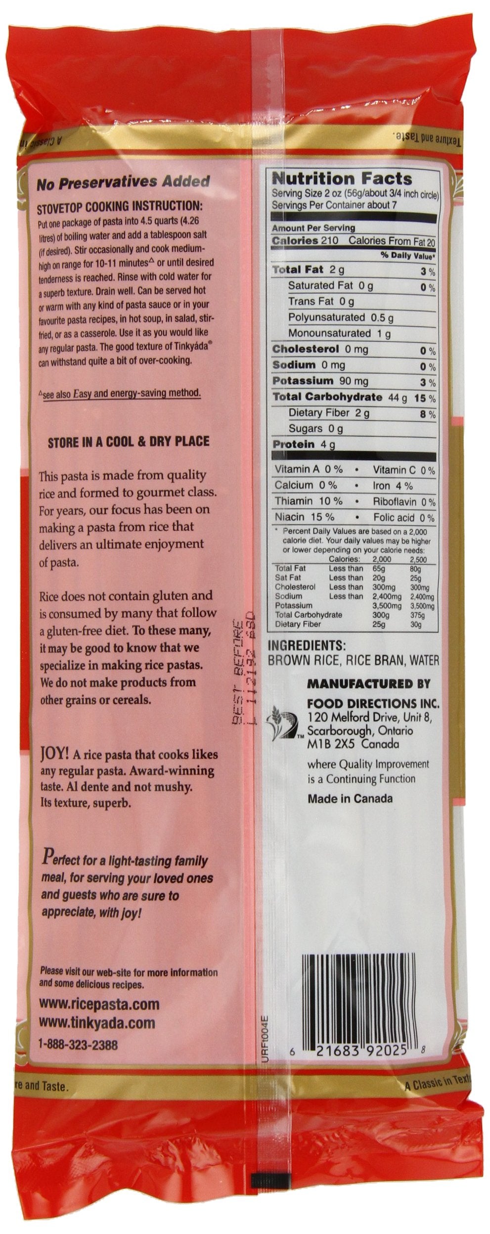 Tinkyada Fettucini Brown Rice Pasta, 14 Oz